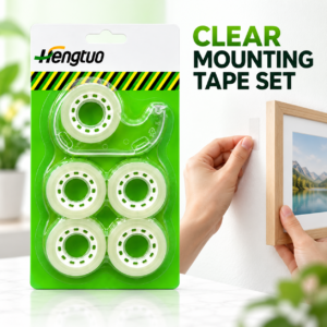 Clear Mounting Tape – 6-Roll Reusable Double-Sided Tape Set