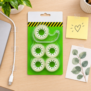 Clear Mounting Tape – 6-Roll Reusable Double-Sided Tape Set