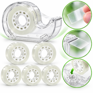 Clear Mounting Tape – 6-Roll Reusable Double-Sided Tape Set