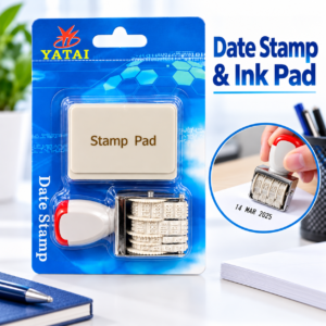 Date Stamp & Ink Pad Set – Adjustable Rolling Date Stamper