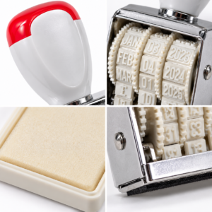 Date Stamp & Ink Pad Set – Adjustable Rolling Date Stamper