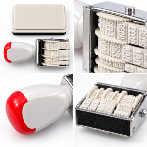 Date Stamp & Ink Pad Set – Adjustable Rolling Date Stamper