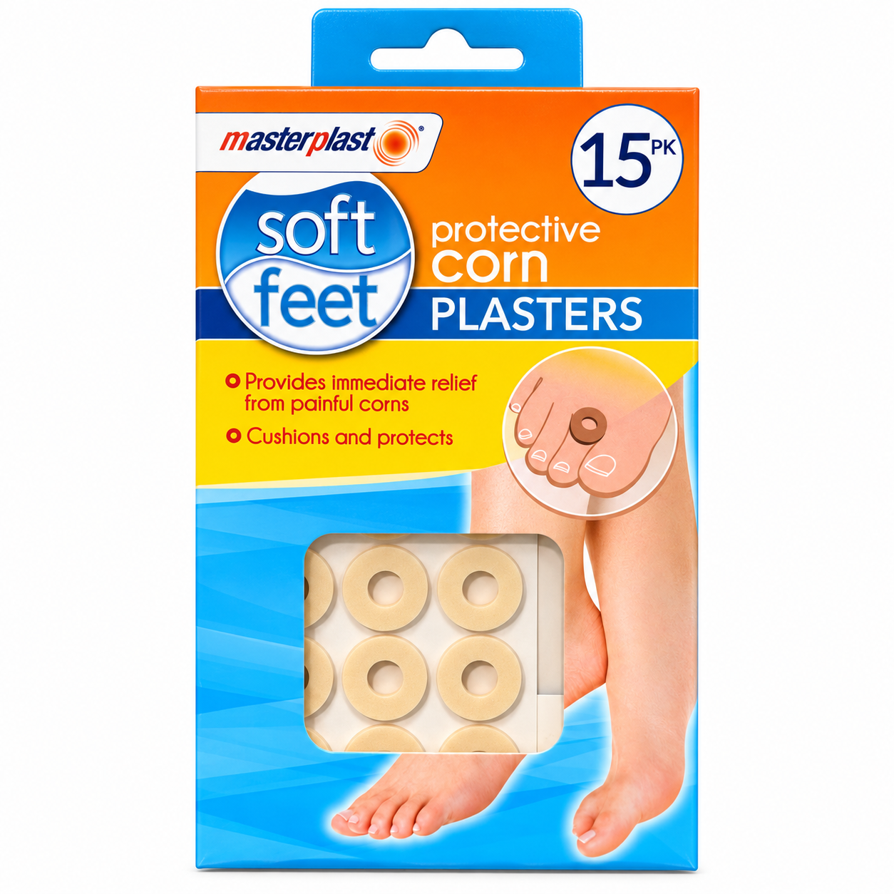 WFUK-133-01.png Protective Corn Plasters – 15-Pack Cushioned Foot Pads