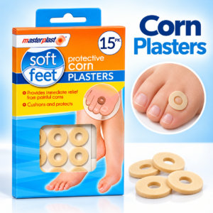 Protective Corn Plasters – 15-Pack Cushioned Foot Pads