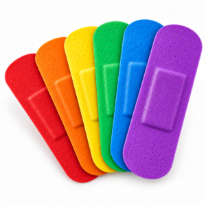 Rainbow Plasters – 40-Pack Colourful Everyday Adhesive Plasters