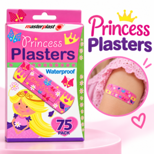 Princess Plasters – 75-Pack Kids Character Adhesive Plasters