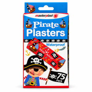 Pirate Plasters – 75-Pack Kids Character Adhesive Plasters