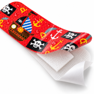 Pirate Plasters – 75-Pack Kids Character Adhesive Plasters