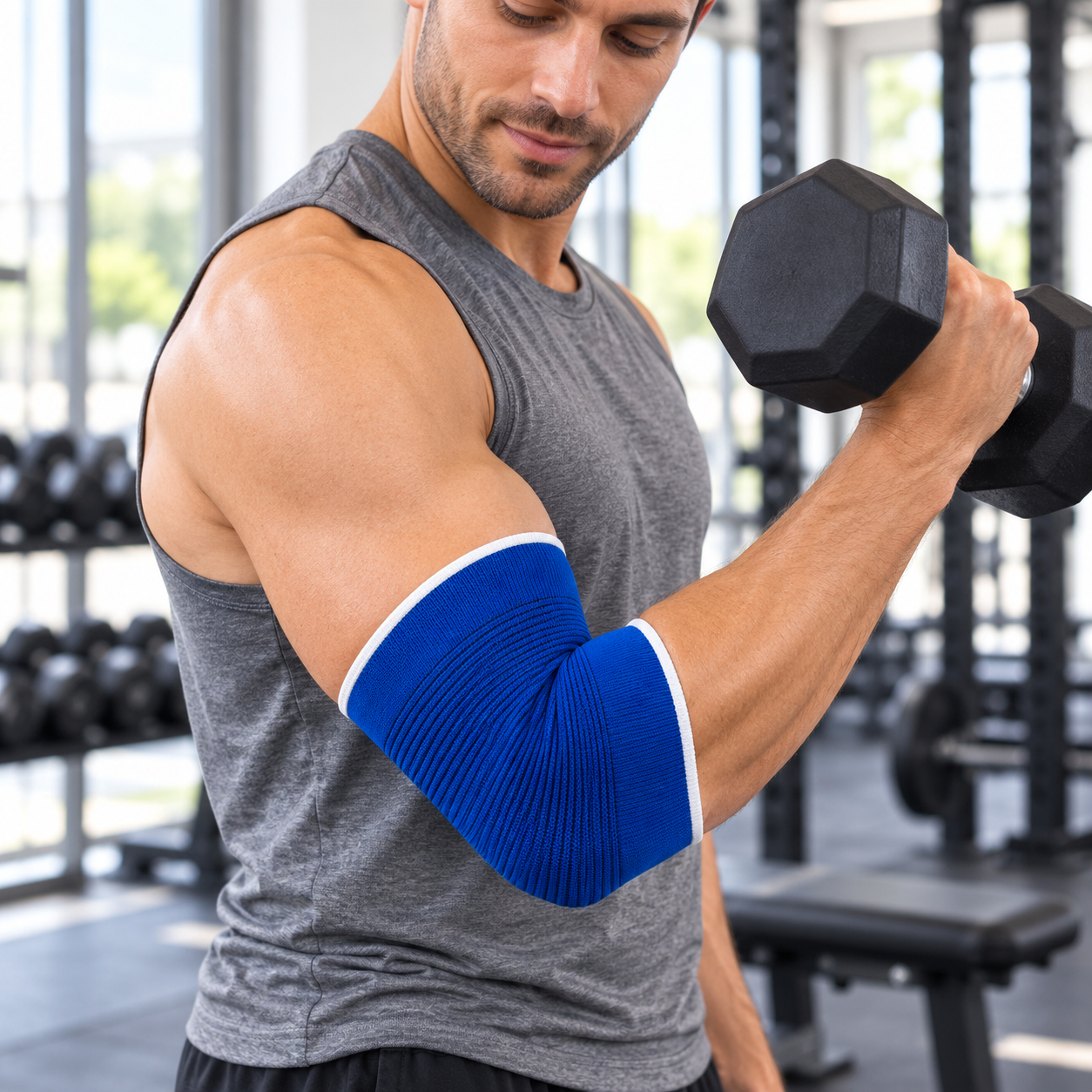 WFUK-138-03.png Elastic Elbow Support Sleeve – Stretch Everyday Arm Support