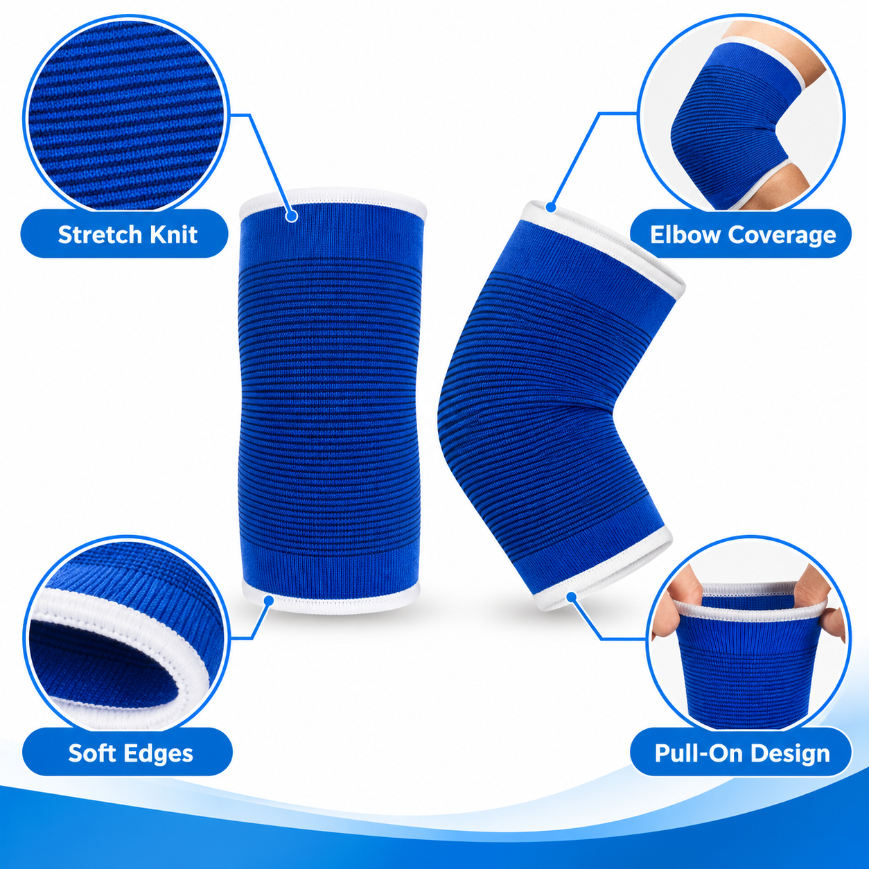 WFUK-138-06.png Elastic Elbow Support Sleeve – Stretch Everyday Arm Support