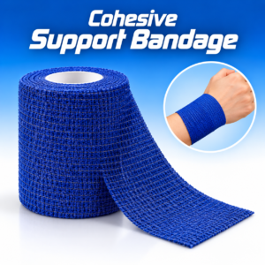 Cohesive Support Bandage – Blue Self-Adhering Flexible Wrap
