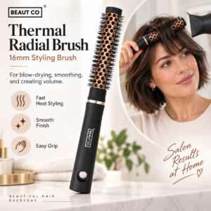 Small Thermal Radial Hair Brush – Vented Round Blow-Dry Styling Brush
