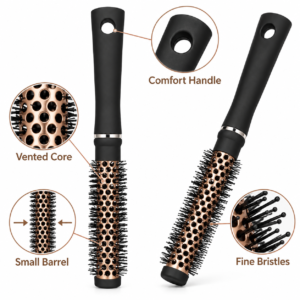 Small Thermal Radial Hair Brush – Vented Round Blow-Dry Styling Brush