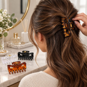 Claw Hair Clips – 4-Pack Assorted Neutral Colours