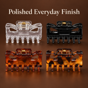 Claw Hair Clips – 4-Pack Assorted Neutral Colours