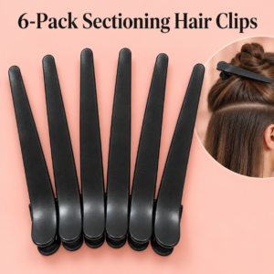 Sectioning Hair Clips – 6-Pack Strong-Grip Styling Clips