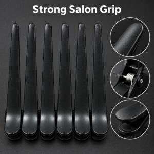 Sectioning Hair Clips – 6-Pack Strong-Grip Styling Clips