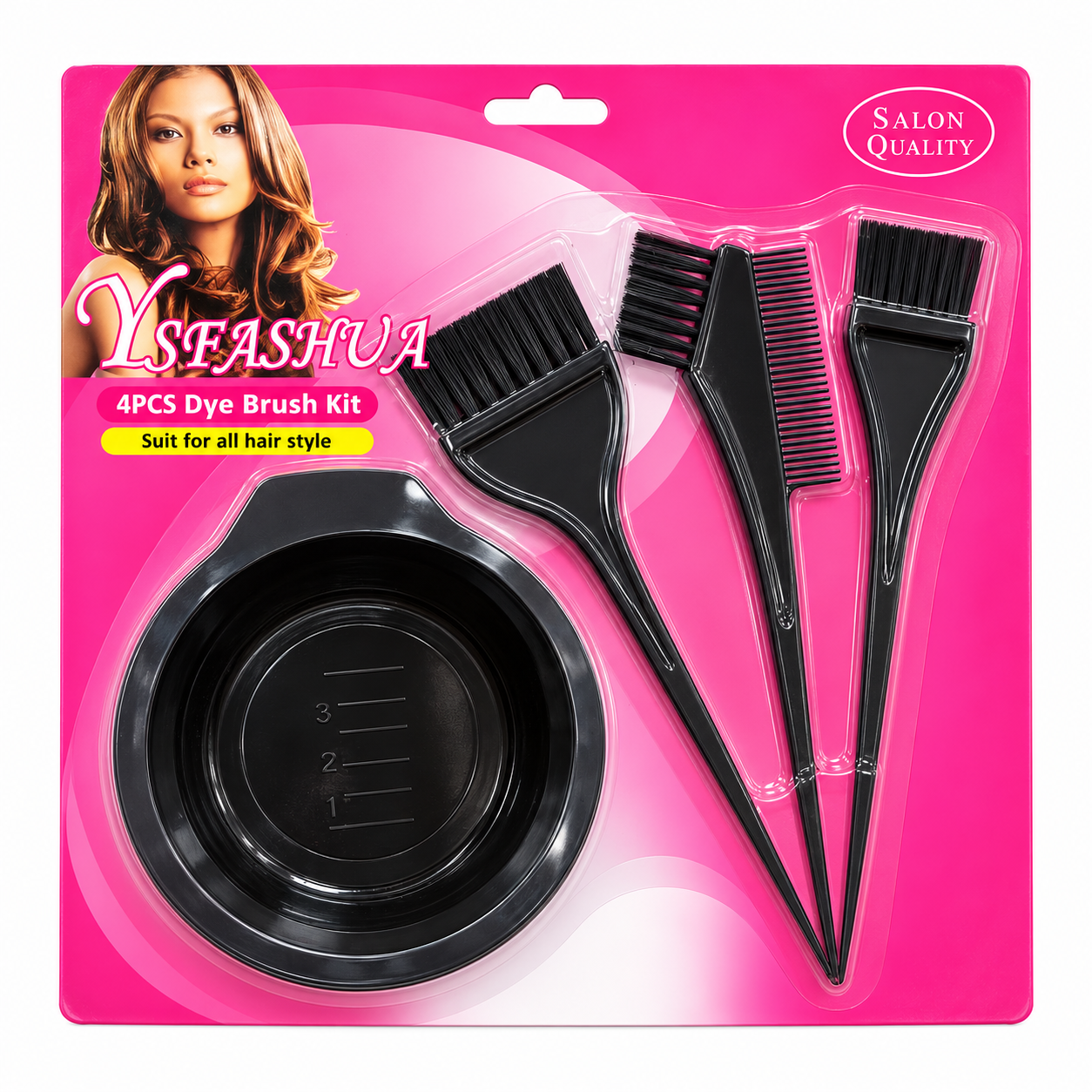 WFUK-148-01.png Hair Dye Brush & Mixing Bowl Set – 4-Piece Salon Colouring Kit