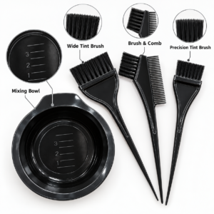 Hair Dye Brush & Mixing Bowl Set – 4-Piece Salon Colouring Kit