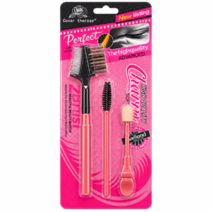 Lash & Brow Grooming Set – 3-Piece Comb, Spoolie & Sponge Applicator