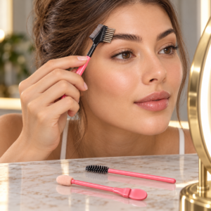 Lash & Brow Grooming Set – 3-Piece Comb, Spoolie & Sponge Applicator