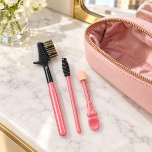 Lash & Brow Grooming Set – 3-Piece Comb, Spoolie & Sponge Applicator
