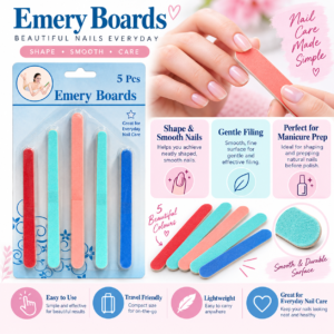 Nail Emery Boards – 5-Pack Double-Sided Manicure Files