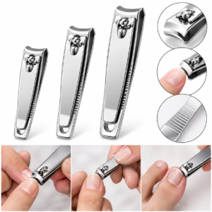 Nail Clippers Set – 3-Piece Stainless Steel Style Manicure Cutters