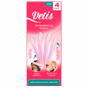 Dermaplaning Razors – 4-Pack Single-Blade Facial & Brow Razors