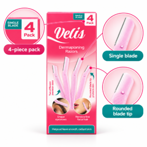 Dermaplaning Razors – 4-Pack Single-Blade Facial & Brow Razors