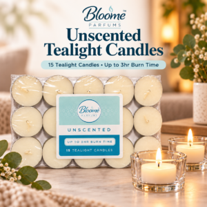 Unscented Tea Light Candles – 15-Pack Everyday Decorative Candles