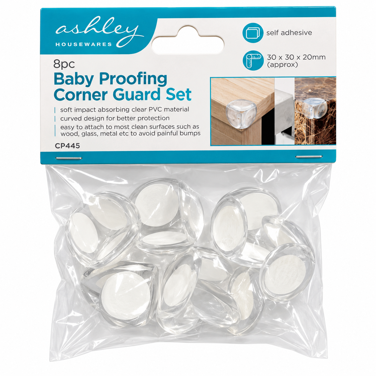 WFUK-160-01-1.png Baby Proofing Corner Guards – 8-Pack Clear Self-Adhesive Protectors