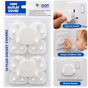 UK Plug Socket Inserts – 10-Pack Plastic Socket Covers
