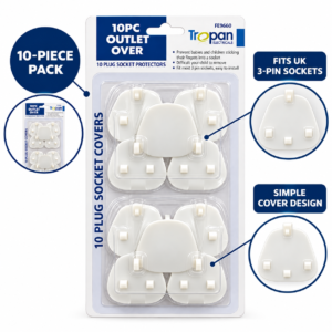 UK Plug Socket Inserts – 10-Pack Plastic Socket Covers