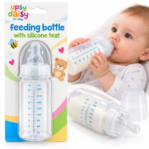 Baby Feeding Bottle – 240ml Clear Bottle with Silicone Teat