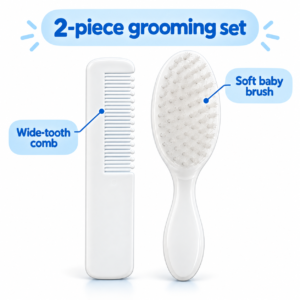 Baby Brush & Comb Set – 2-Piece Gentle Grooming Kit