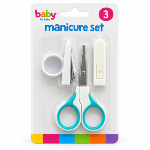 Baby Manicure Set – 3-Piece Nail Care Kit with Scissors & File