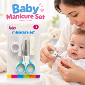 Baby Manicure Set – 3-Piece Nail Care Kit with Scissors & File