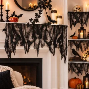 Jumbo Black Spider Web – Stretchable Halloween Party Decoration