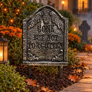 Halloween Tombstone Garden Stake – Gone But Not Forgotten Design