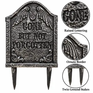 Halloween Tombstone Garden Stake – Gone But Not Forgotten Design