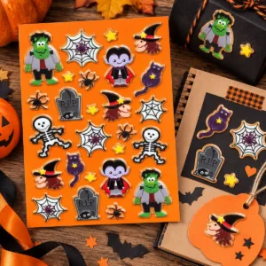 Halloween Character Stickers – Raised Assorted Sticker Sheet