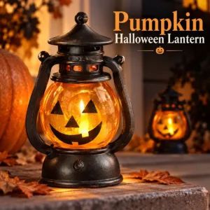 Pumpkin Halloween Lantern – Light-Up Hanging Decoration