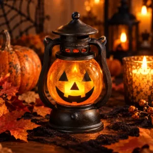 Pumpkin Halloween Lantern – Light-Up Hanging Decoration