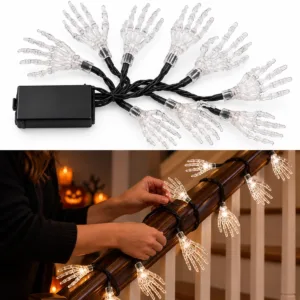 Skeleton Hand String Lights – Halloween Decorative Lights