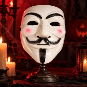 Anonymous Costume Mask – White Halloween Fancy Dress Face Mask