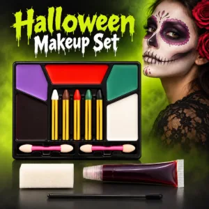 Halloween Makeup Set – Face Paint Palette, Crayons and Accessories