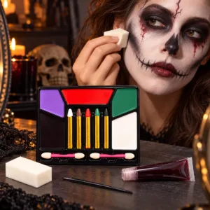 Halloween Makeup Set – Face Paint Palette, Crayons and Accessories