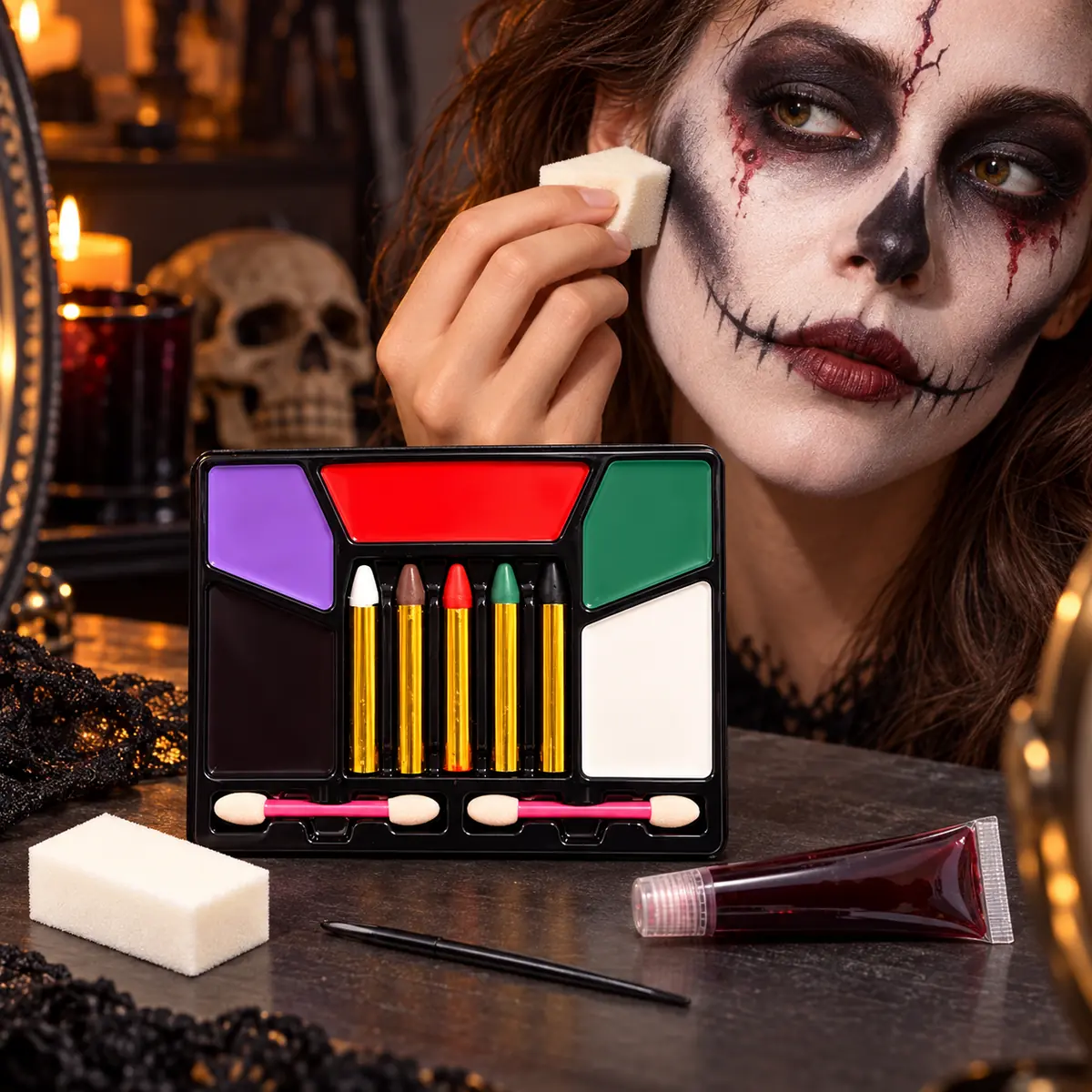 WFUK-194-02-1.webp Halloween Makeup Set – Face Paint Palette, Crayons and Accessories