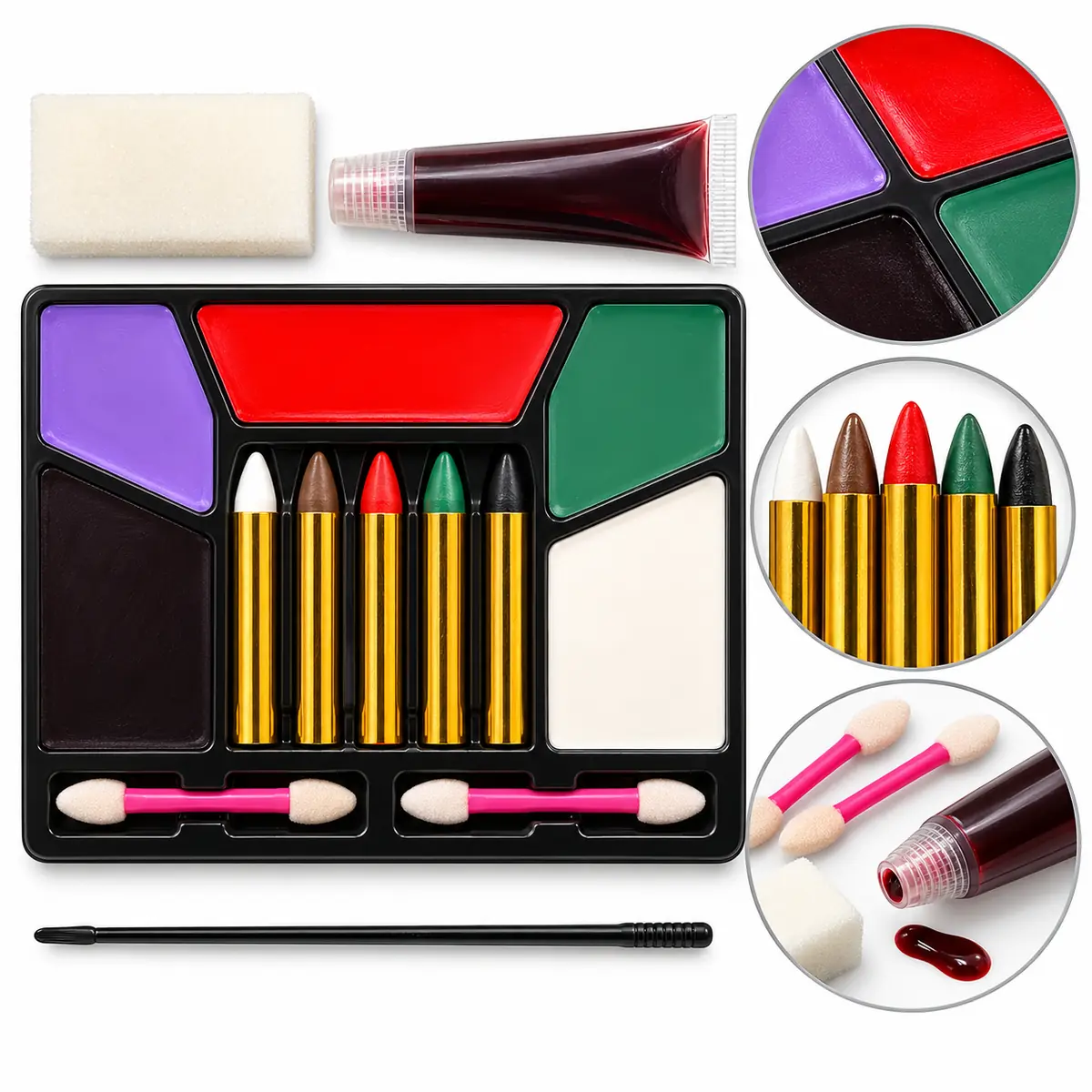 WFUK-194-03-1.webp Halloween Makeup Set – Face Paint Palette, Crayons and Accessories
